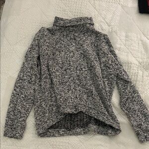 Forever 21 Charcoal and Light Gray Turtleneck Sweater